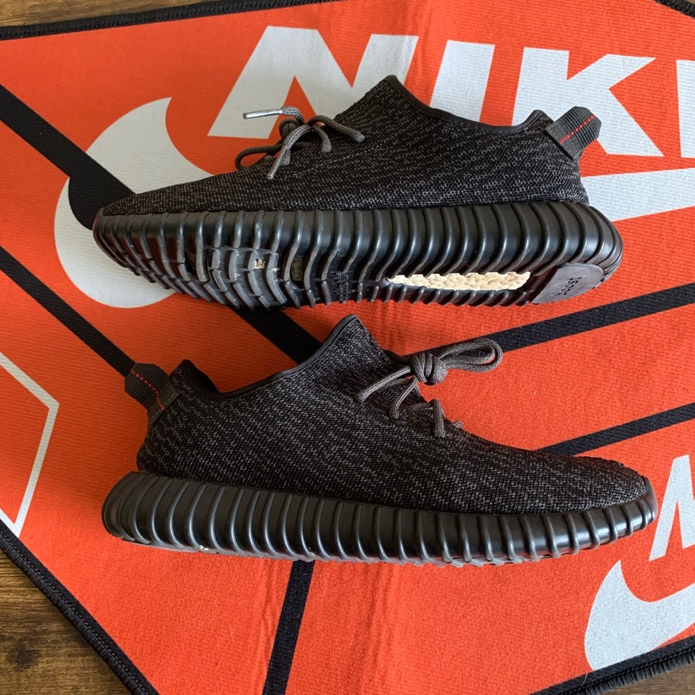 Adidas Black Knit Athletic Shoes